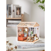 Rolife Cozy Living Lounge Plastic DIY Miniature Dollhouse Kit 