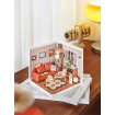 Rolife Cozy Living Lounge Plastic DIY Miniature Dollhouse Kit 
