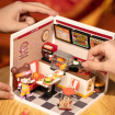Rolife Yum Yum Burgers Plastic DIY Miniature Dollhouse Kit 