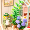 Rolife Blooming Tea Garden Plastic DIY Miniature Dollhouse Kit 
