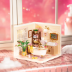 Rolife Pop Bubble Bathroom Plastic DIY Miniature Dollhouse Kit 