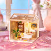 Rolife Pop Bubble Bathroom Plastic DIY Miniature Dollhouse Kit 
