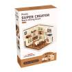 Rolife Warm Dining Room Plastic DIY Miniature Dollhouse Kit 