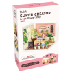 Rolife Fresh Flower Shop Plastic DIY Miniature Dollhouse Kit 