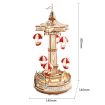 ROKR Parachute Tower Music Box Wooden Model Kit