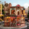 ROKR Dream Coffee Factory Music Box Wooden Model Kit