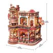 ROKR Dream Coffee Factory Music Box Wooden Model Kit