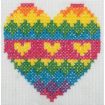 Trimits Rainbow Heart Counted Cross Stitch Kit