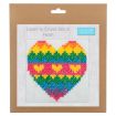 Trimits Rainbow Heart Counted Cross Stitch Kit