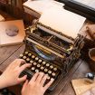 ROKR Classical Mechanical Typewriter Wooden Model Kit