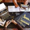 ROKR Classical Mechanical Typewriter Wooden Model Kit