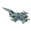 Tamiya 1/72 Scale Lockheed Martin F-16CJ Block 50 Fighting Falcon with Full Equipment Model Kit