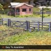 Scale Model Scenery Laser Cut Five Bar Gates & Posts (Pack Of 3) OO Gauge
