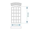 Scale Model Scenery Arched Top Industrial Windows (Pack of 12) OO Gauge