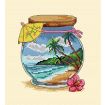 Orchidea Tropical Sea Vacation Memories Counted Cross Stitch Kit