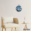 Figured'Art Starry Night Hanging Wood Slice Painting By Numbers Kit
