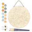 Figured'Art Daisies Hanging Wood Slice Painting By Numbers Kit