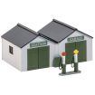 Peco Station Garage with Vintage Pumps & Oil Cabinet OO Gauge