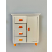 Dolls House Orange And White Wardrobe
