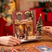 Rolife Christmas Street 3D Wooden DIY Miniature House Book Nook