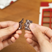 Rolife Christmas Indoor Scene 3D Wooden DIY Miniature House Book Nook