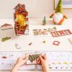 Rolife Christmas Indoor Scene 3D Wooden DIY Miniature House Book Nook
