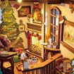 Rolife Christmas Indoor Scene 3D Wooden DIY Miniature House Book Nook