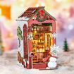 Rolife Christmas Indoor Scene 3D Wooden DIY Miniature House Book Nook