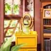 Rolife Quiet Corner Study 3D Wooden DIY Miniature House Book Nook