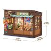 Rolife Nostalgic Corner Shop 3D Wooden DIY Miniature House Book Nook