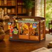 Rolife Nostalgic Corner Shop 3D Wooden DIY Miniature House Book Nook