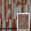 Scale Model Scenery Rusty Corrugated Iron Texture Paper (Pack of 5) OO Gauge