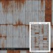 Scale Model Scenery Rusty & Weathered Corrugated Iron Texture Paper (Pack of 5) OO Gauge