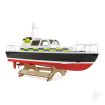 Police Launch Wooden Boat Model Kit 400mm
