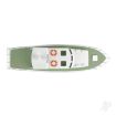 Police Launch Wooden Boat Model Kit 400mm