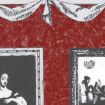 Raspberry Room Pack Print Wallpaper for 12th Scale Dolls House