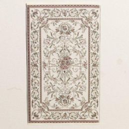 Georgian Style Cream Rug for 12th Scale Dolls House
