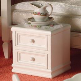White Nightstand for 12th Scale Dolls House