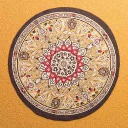 Victorian Circular Hearts Rug for 12th Scale Dolls House
