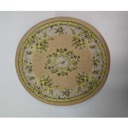 Cream Circular Rug 150mm for 12th Scale Dolls House