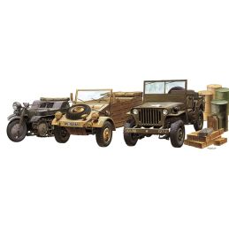 Academy 1/72 Scale WWII Ground Vehicle Set Model Kit