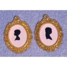 Set of 2 Silhouettes for 12th Scale Dolls House