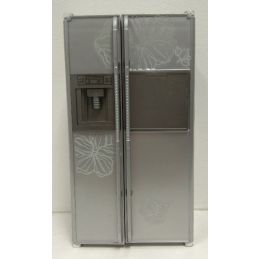 Silver Deluxe American Fridge for 12th Scale Dolls House
