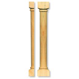 Wooden Pillars 175mm Full and Half for 12th Scale Dolls House - Full Pillar