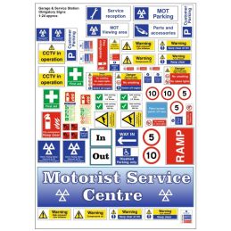 Garage and Service Station Obligatory Signs 1:24 and 1:43 - Garage And Service Station Obligatory Signs 1:43