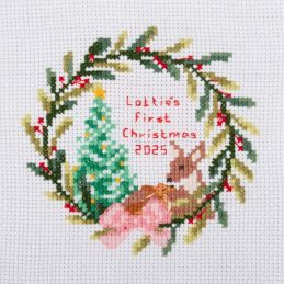 Trimits Baby's First Christmas Mini Counted Cross Stitch Kit