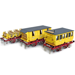 Occre Adler Coaches for Steam Train Locomotive 1:24 Scale Model Kit - Starter Paint For Adler Coaches 7 X 17ml