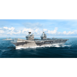 Trumpeter 1/700 Scale Royal Navy HMS Queen Elizabeth R08 Aircraft Carrier Model Kit