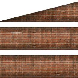Scale Model Scenery English Bond Weathered Red Brick Platform Wall Wraps (18mm to 20mm high) OO Gauge