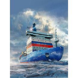 Zvezda 1/350 Scale "Arktika" Russian Nuclear Icebreaker Model Kit